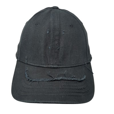 Samcro Fitted Baseball Cap Black One Size Lightweight Distressed Blank