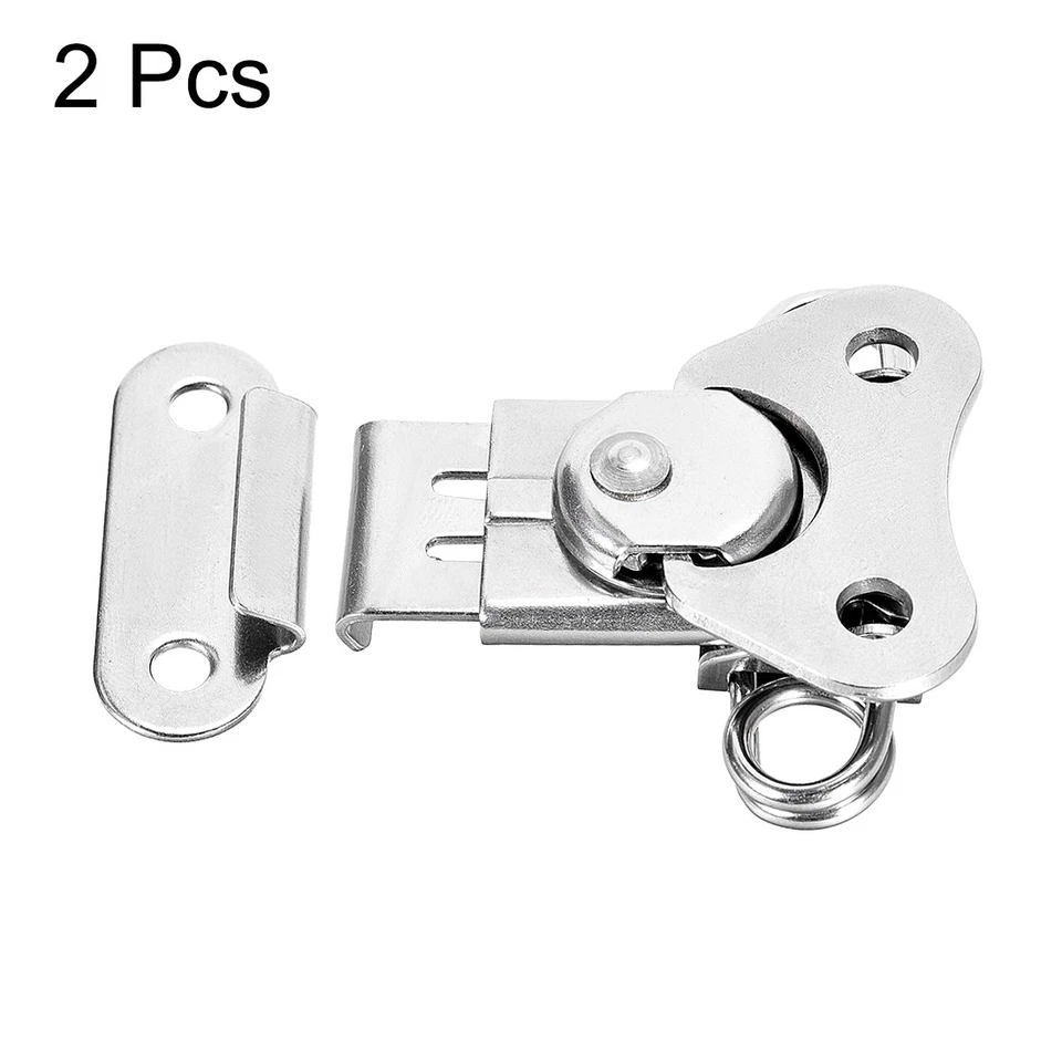 1.89" SUS304 Stainless Steel Spring Loaded Butterfly Twist Latch Keeper - 2 Pcs Foto 3 de 4