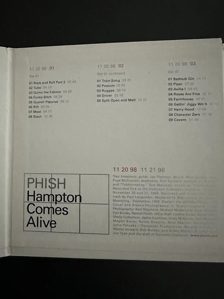 Phish Hampton Comes Alive Box Set 6 CD Disc Elektra 1999 11-20-98 11-21-98 - Image 4 of 4