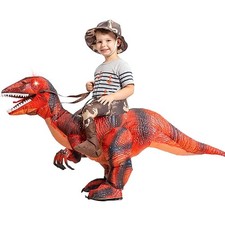 Inflatable Dinosaur Costume for Halloween Costumes Boys Girls Funny Blow up C...