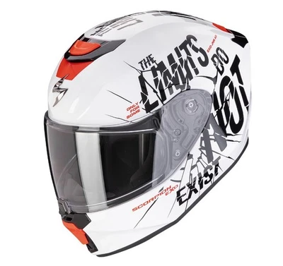 Casque Moto Enfant Scorpion EXO-JNR Air Boum Blanc/Noir Taille YS (49) - Photo 1/3