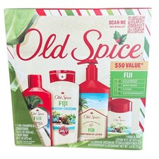 Old Spice Fiji Holiday Men Gift Set, Body Wash, Deodorant  Shampoo, 50.value