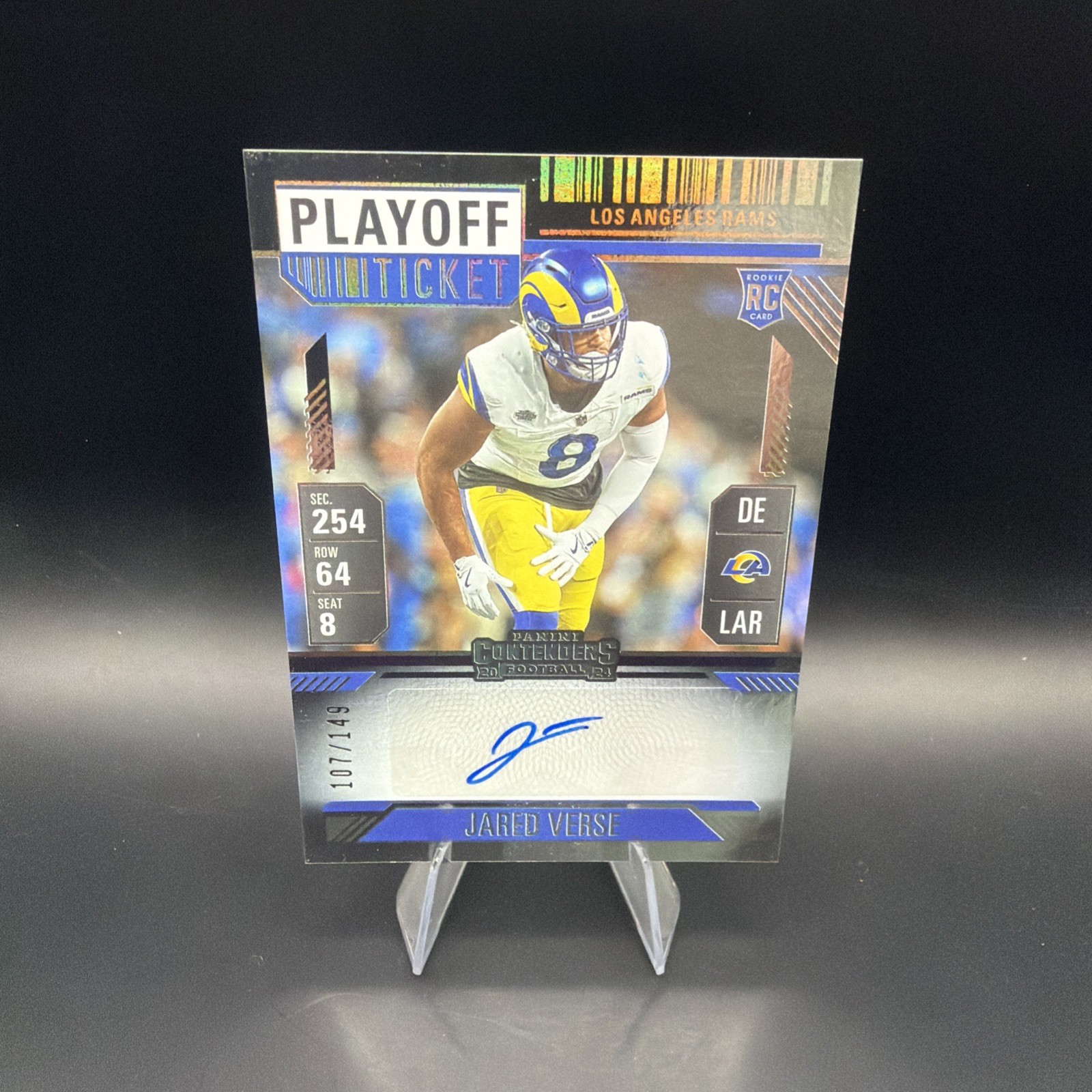 2024 Panini Contenders - Rookie Ticket Jared Verse #147 Playoff Ticket /149 Auto