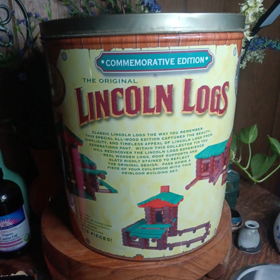 JUEGO DE CONSTRUCCIÓN DE MADERA EDICIÓN CONMEMORATIVA CABINA TRONCOS LINCOLN ORIGINAL MADERA KNEX Foto 3 de 4