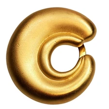 Tie Clasp Abstract Swirl Unsigned Gold Tone 1.5" Vtg Minimalist