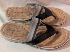 Easy Spirit Women's Niceday Sandals US 11 Black / Silver