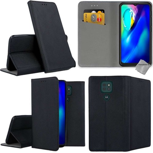 Housse Cuir Synth&eacute;tique Moto G Coque Portefeuille Verre Tremp&eacute; Pour Motorola Moto G05 G15 G35 G54 G55 G75 G84 - Noir/Rouge/Bleu Coque Verre Tremp&eacute; Moto G S&eacute;rie