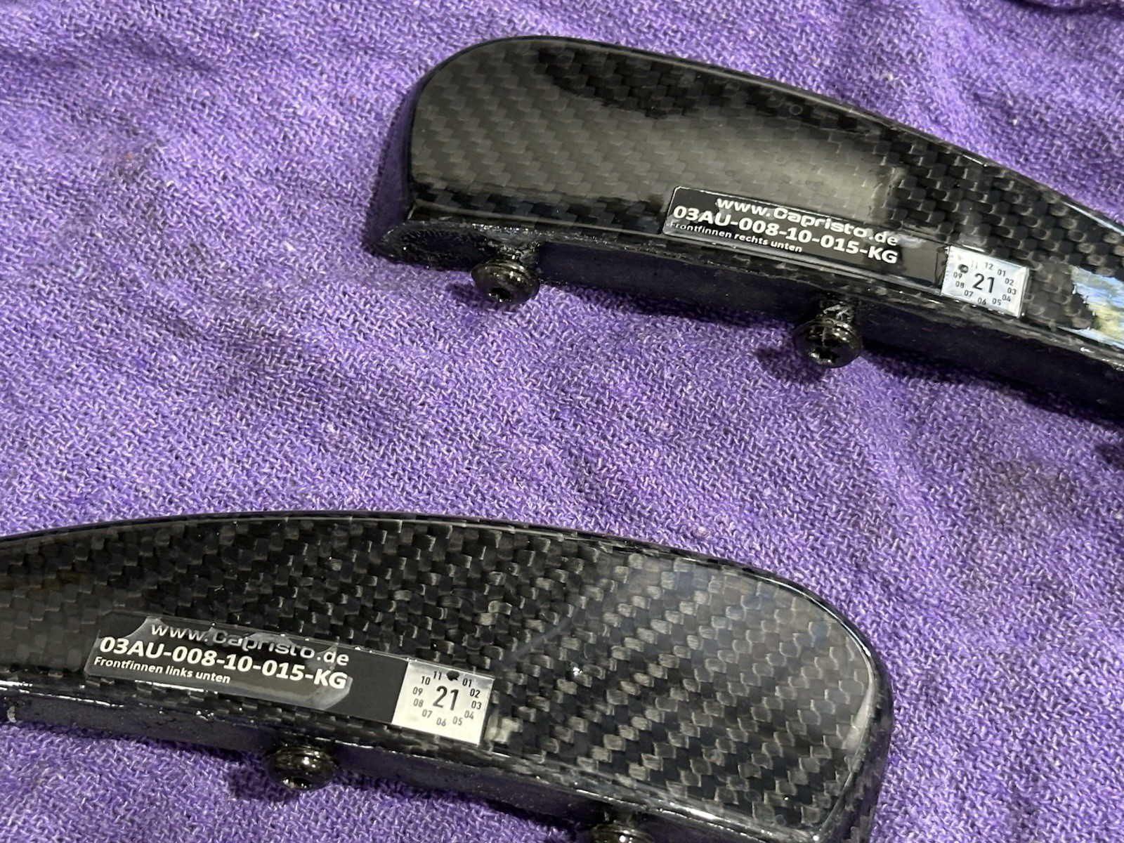 Capristo Carbon Front Fins For 2020+ Audi R8 Used 03AU00810015KG With Ppf