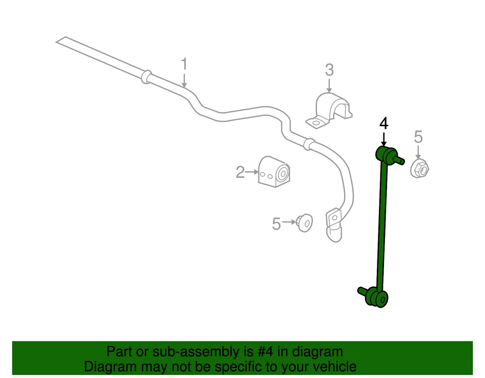 Genuine GM Front Suspension Stabilizer Bar Link 20784686 - Image 4 of 4