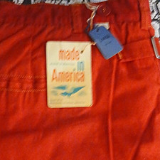 Mens Solid Orange Cotton Cargo Shorts Button ...