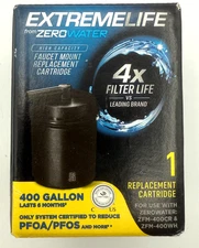 New Zero Water Extreme Life Faucet Mount Replacement Cartridge 400 Gal - New