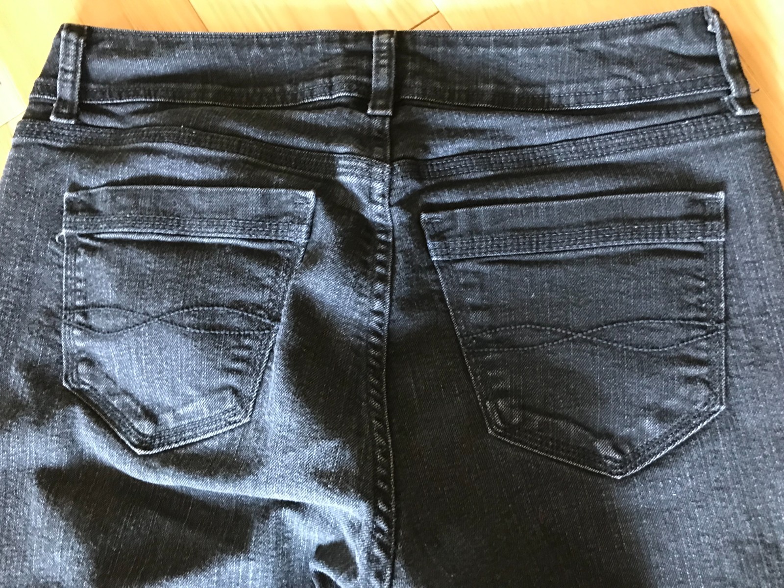 Upcycled Patchwork Jeans: Tattered Patch Black Hi… - image 8