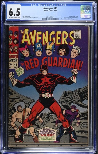 Avengers 43 Cgc 6.5 Off White-White 1st Red Guardian Marvel 1967