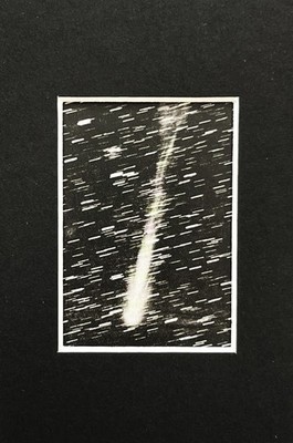 COMET MOREHOUSE Astronomie - 1950 montierter antiker s/w Druck