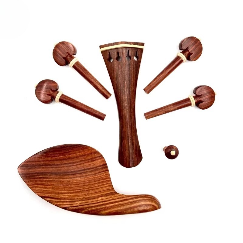1 set High Quality 15'-16' Viola Rosewood Parts Tuning Pegs Endpins /Chin Holder