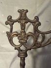 Antique Victorian Art Deco Bronzed Bridge Arm Floor Lamp Light Cast Iron #2 — photo 5
