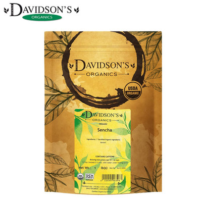 Davidson's Organic Sencha Green Tea 16oz Loose Leaf USDA Organic Non-GMO