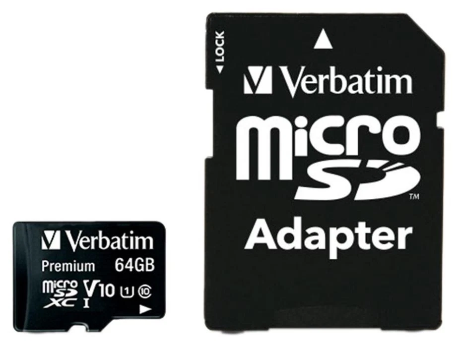 VERBATIM - Kad Memori U1 MicroSDXC & Adaptor SD Premium, 64GB - Image 2 of 3