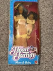 VINTAGE 1984 THE HEART FAMILY MOM BABY 9718 African-American BARBIE DOLL 11 1/2”