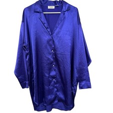 Vintage Victoria  s Secret Gold Label Nightgown Size M L Purple Sleep Shirt