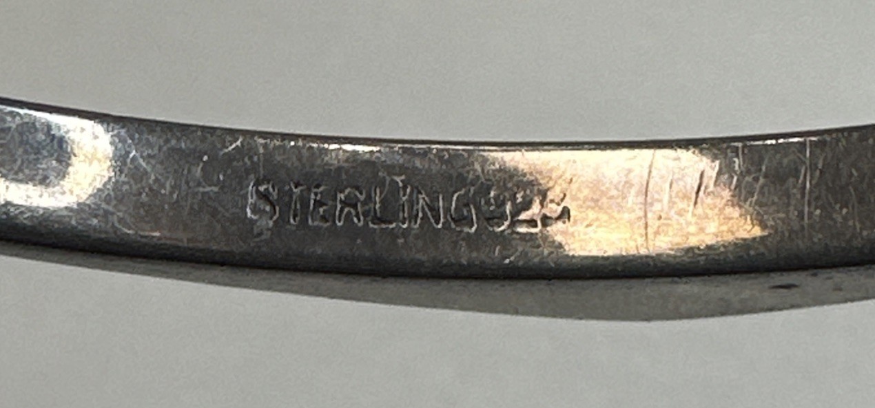 925 Sterling Silver Triangular Bangle - image 3