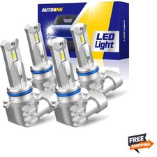 9005 9006 Bulbs Combo, 80,000LM 6000K White Super Bright 9005/HB3 9006/HB4 Fa...