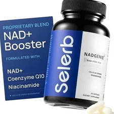 Selerb NAD+ Supplement with CoQ10 & Maca for Men's Energy & Prostate,30 Capsules