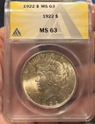 1922 Morgan Graded MS63