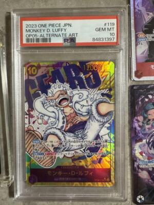 PSA10 Monkey D. Luffy SEC Parallel One Piece Card OP05-119 PSA10 Monkey D. Luffy SEC Parallel One Piece Card OP05-119