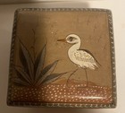 Vintage Tonala Mexico Signed Jimon Pottery Trinket Jewelry Box, Folk Art Bird — photo 2