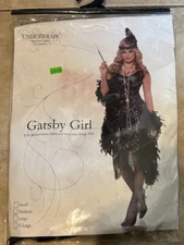 Underwraps Gatsby Girl 1920's Flapper Dress Costume NEW retail pkg Medium Adult