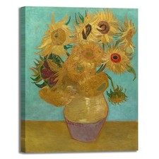 Van Gogh i girasoli 3 design quadro stampa tela dipinto telaio arredo casa