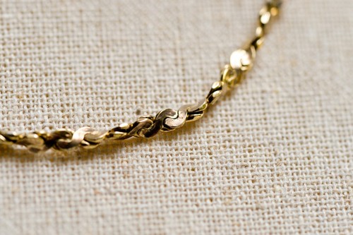 Sterling Silver Marked 925 ITALY Twisted Serpentine chain necklace - Picture 2 of 8