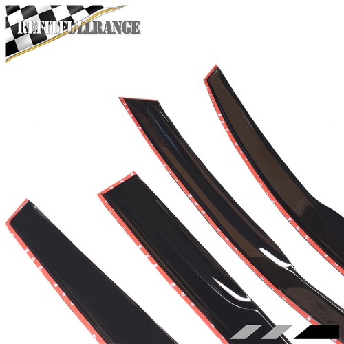Black Window Visors Deflector Rain Guard 4Pcs For 2004-2009 Mazda 3 Hatchback - Picture 7 of 8
