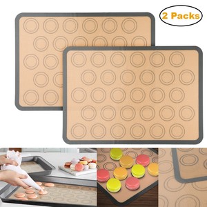 2Pcs 30-Cavity Reusable Silicone Pastry Cake Oven Baking Mould Sheet Mat Pastry Cake Macaroon Oven Baking Mould Sheet Mat Oven Baking Mould Sheet Mat