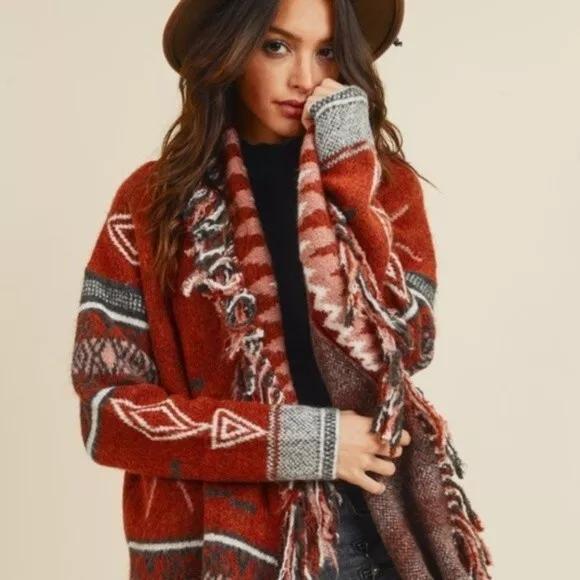 Tribal top print sweater