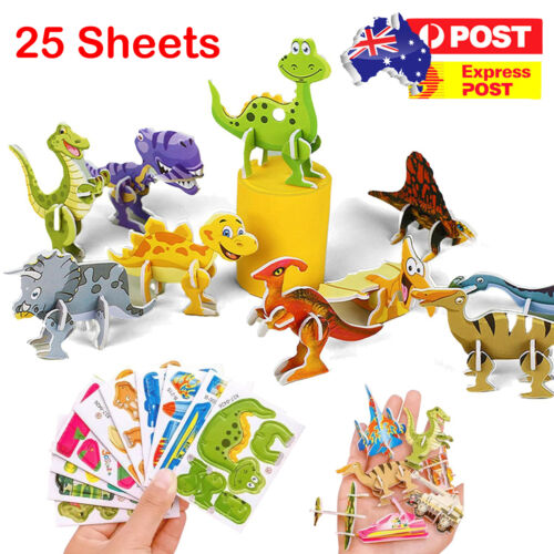 25Pcs Educational 3D Cartoon Puzzle - 2024 New 3D Puzzles for Kids Toys Gift - Picture 1 of 15