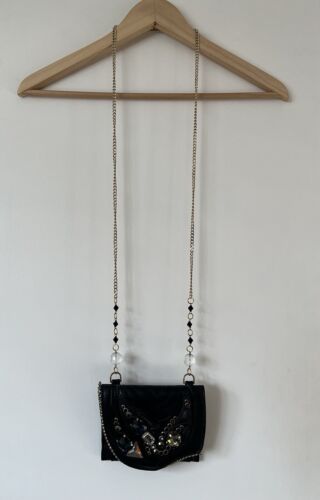 Bracher Emden jewelled crystal black leather mini cross body bag - Picture 3 of 10