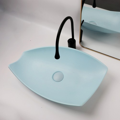 Stone Resin Bathroom Vessel Sink Basin Bowl Black Mixer Faucet Drain Tap - Picture 20 of 52
