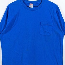 VTG Hanes Blank Pocket T-Shirt XL Single Stitch Made in USA 90s Boxy Skate Tee