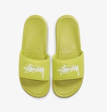 STÜSSY x NIKE SLIDE SANDALS (BRIGHT CACTUS) UK7/US8/EU41