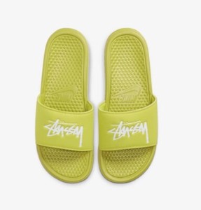 nike slides yellow