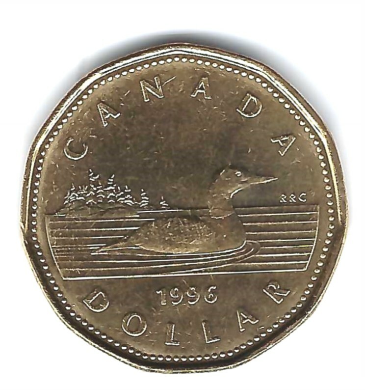 カナダ 1996年未流通コイン ルーニー　専用ケース 1996 Canadian Brilliant Uncirculated QEII & Loonie One