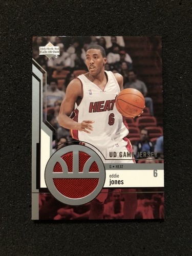 EDDIE JONES 2003-2004 Upper Deck GAME-USED JERSEY Insert #GJ10 BASKETBALL CARD