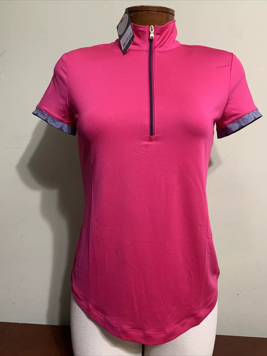 Ladies pink golf clearance shirt