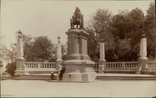 France, Clermont Ferrand, Monument de Blaise Pascal  Vintage albumen print. Auve