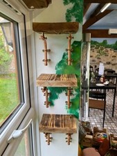 Copper pipe and burnt timber shelving / handmade - bespoke item