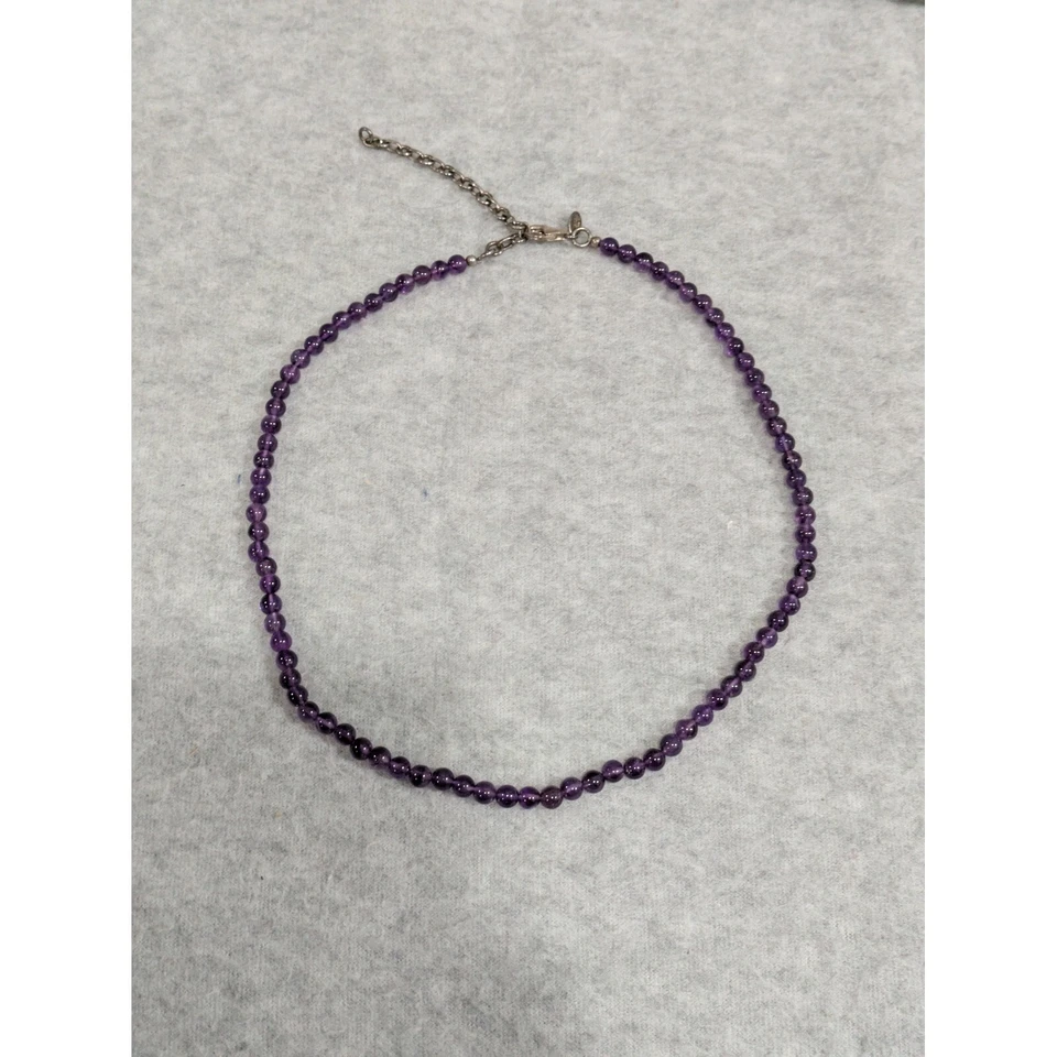 Collar Chocker Nicky Butler Piedras Preciosas Amatista Púrpura Plata India 925 De Colección Foto 3 de 4