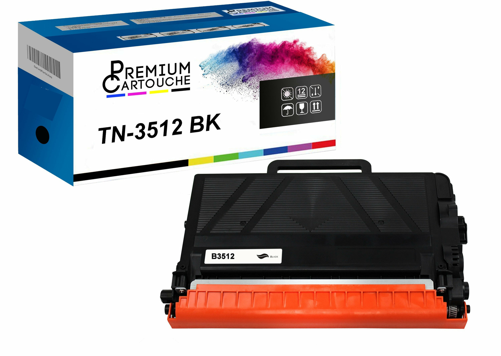 Toner TN-3512 noir compatible Brother pour imprimante laser de bureau
