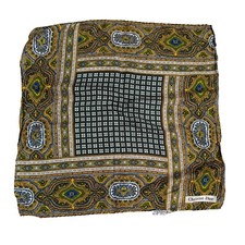Christian Dior Silk Pocket Square Logo Classic Scarf Women's Multicolor 17 in